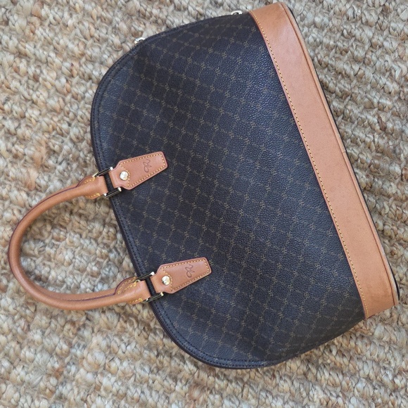 {RIONI} Moda Italia Signature Dome Brown Handle Bag - Picture 5 of 16